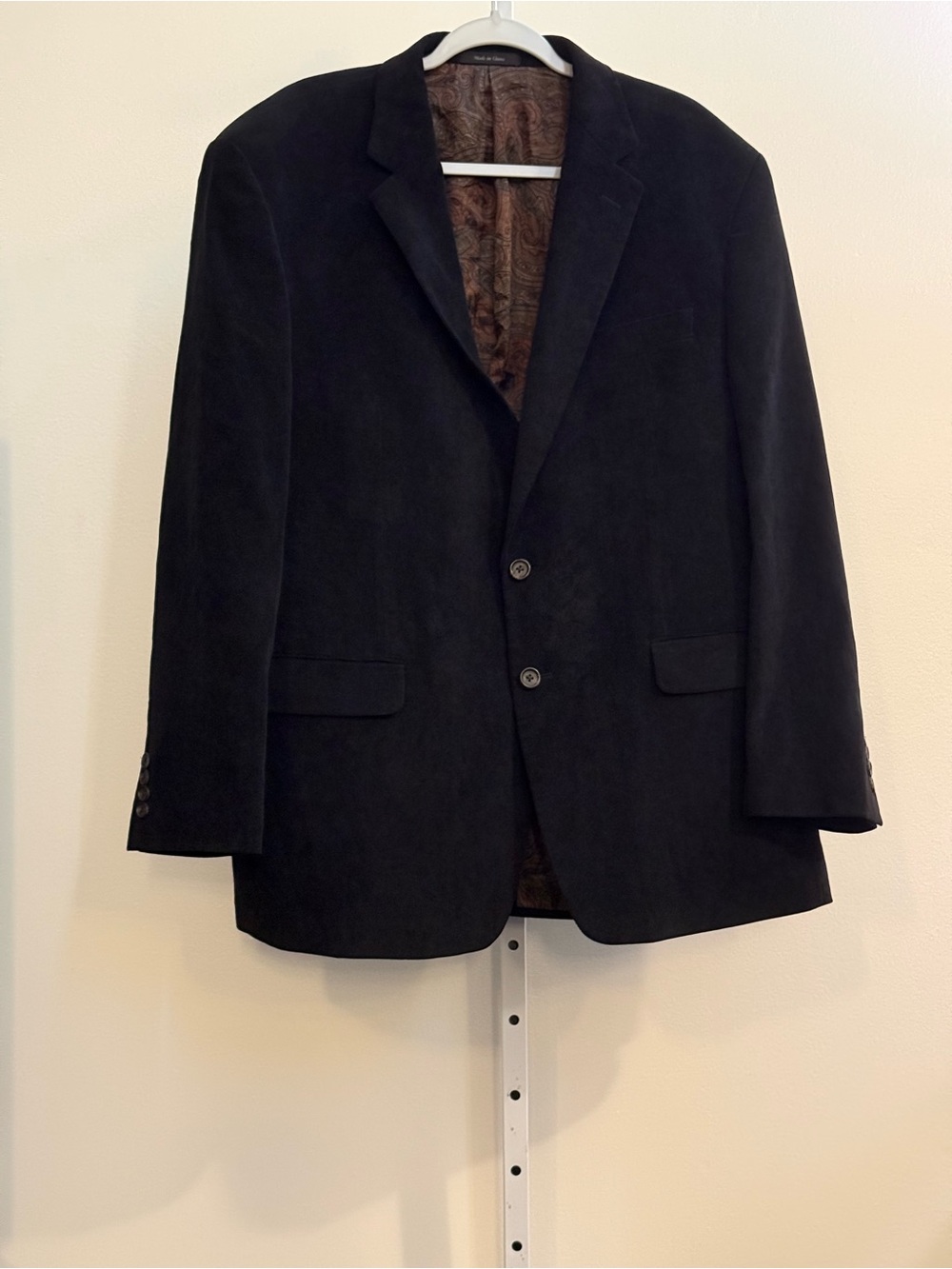 Ralph Lauren Black Corduroy  Two-Button Sport Coat